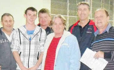 The winning team (from left) Jayson Crispin, Aiden Babbington, Ian Wallace, Vicky Guymer and Jon Henry with Warwick Rose Squash Club president Mark Thomas. The winning team (from left) Jayson Crispin, Aiden Babbington, Ian Wallace, Vicky Guymer and Jon Henry with Warwick Rose Squash Club president Mark Thomas.